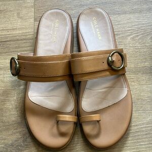 Cole Haan Women's Tan Slide Sandals